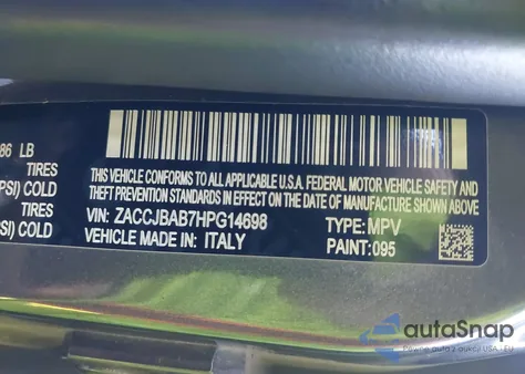 2017 Jeep Renegade Sport 4X4 z USA, uszkodzony, nr VIN ZACCJBAB7HPG14698